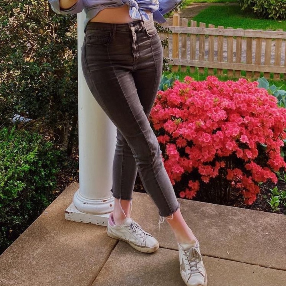 Grey Two Tone Skinny Jeans